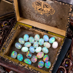 Cabujón de forma redonda de Topacio azul cielo Natural hecho a mano, piedra suelta de piedras preciosas para fabricación de joyas y accesorios de hallazgos - Product Image 2