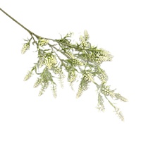 Fleurs artificielles en soie verte, agripaume, arrangements décoratifs pour mariages et utilisation extérieure avec technique de simulation