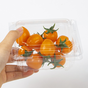 Wholesale High Quality <b>PET</b> Plastic Zipper Bag Fruit Vegetable Packing Box Lid Recyclable Stackable for Supermarket Exhibition - Product Image 4