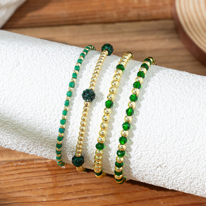 <b>Boho</b> Handmade Gold Beaded Girls Friendship <b>Bracelet</b> Set Colorful Geometric Glass Crystal Beaded <b>Bracelet</b> for Anniversaries - Product Image 2