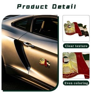 Emblemas Metálicos para Parrilla de Coche de Oriente Medio, Placas Decorativas de Aleación Personalizadas con Emblemas Nacionales, Regalos Regionales para Vehículos, Envío Rápido en Línea - Product Image 3