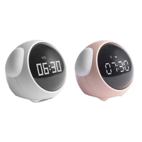 Horloge de table électronique intelligente mignonne pour enfants, réveil de chevet, veilleuse, double alarme, outil d'aide au sommeil, pour garçons, cuisine, salle de bain
