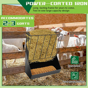 Alimentador de heno lento de conejo JH-Mech, agujeros de malla de 0,8 ", fácil de instalar, alimentador de heno colgante de Metal para <span class=keywords><strong>comer</strong></span> lento para caballos para granjas - Product Image 3