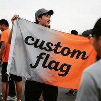 Drapeau publicitaire personnalisé 3x5 pieds pour extérieur, double face, en toile, avec œillets en laiton, bannière vierge pour sublimation de logo
