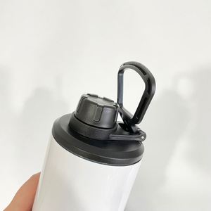 Bouteille d'eau sport isotherme en acier inoxydable à double paroi, 20 oz, avec double couvercle, pour sublimation - Product Image 2