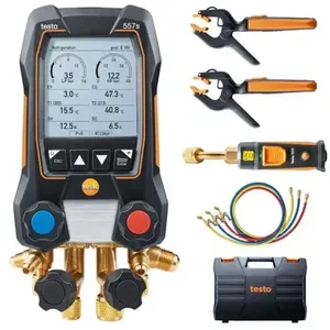 Kit de Vacío Inteligente Testo 557s - Manómetro Digital Inteligente de 4 Válvulas, Sondas de Temperatura Inalámbricas para Vacío 0564 5571 T - Product Image 2