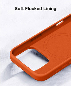 Fundas Protectoras de Silicona Líquida al por Mayor para iPhone 17 Pro Max 16 Pro Max, Funda Magnética con Logotipo Personalizado, Fundas de Silicona para Teléfono - Product Image 6