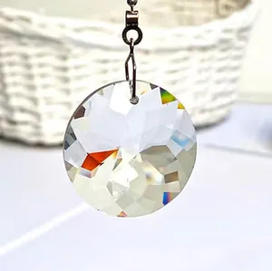 40mm round crystal suncatcher prism for chandelier parts crystal rainbow maker