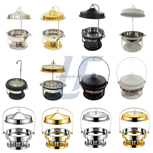 Scaldavivande di Lusso in Acciaio Inox da 9L, Set per Buffet Argento e Oro, Scaldavivande per Matrimoni e Feste - Product Image 6