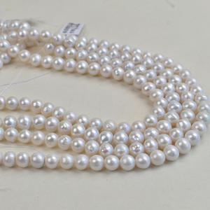 Collier en perles faites à la main Edison, produit semi-fini, perles d'eau douce blanches dispersées pour la fabrication de bijoux DIY - Product Image 3