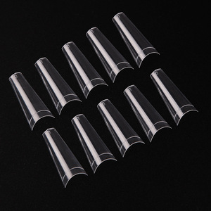 Venta al por mayor 500 unids/bolsa de <span class=keywords><strong>uñas</strong></span> claras/naturales falsas <span class=keywords><strong>uñas</strong></span> artificiales curvas francés ataúd puntas de <span class=keywords><strong>uñas</strong></span> - Product Image 3