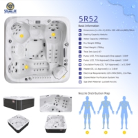 Jacuzzis de Exterior con Carcasa de Acrílico Americano y Jacuzzi Interior con Fuentes LED, Hidromasaje, a Precio de Mayoreo