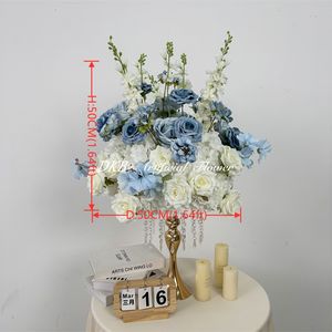 Roses artificielles en soie faites à la main, légères, toucher réel, multicolores, pour Noël, Nouvel An, mariage, décoration intérieure, centres de table, en gros - Product Image 2