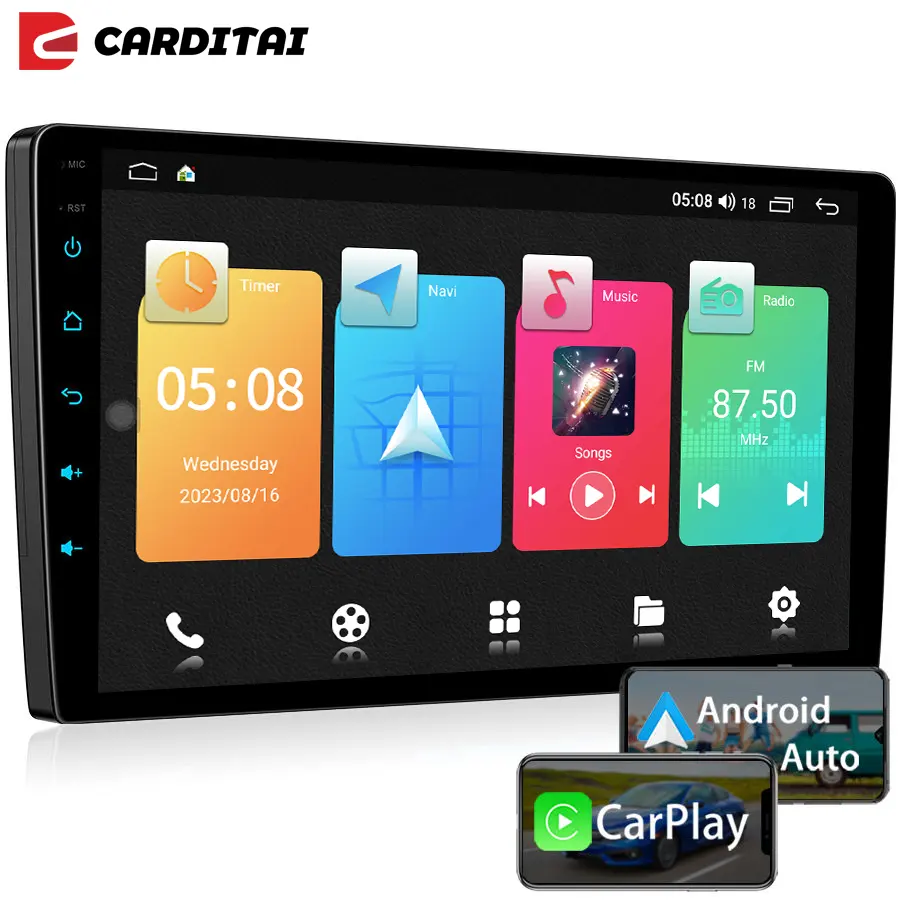 Lettore DVD auto 7/9/10 pollici Touch Screen 2 + 32GB AUTORADIO Android lettore multimediale Stereo ip/QELD schermo 2Din AUTORADIO