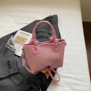 Woven Nylon Bag for Women 2026 New Model Crossbody Bag Summer Handbag Two Open Straps Medium <b>square</b> Bag for Work - Product Image 4