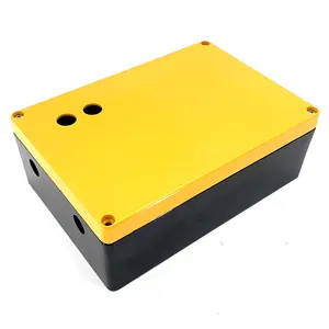 266x186x95 mm Custom Yellow Powder Painting Waterproof Aluminum Electronic Box Instrument Enclosure