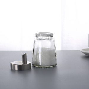 Glass <strong>Sugar</strong> Dispenser with Stainless Steel Lid <strong>Pourer</strong> Spout Manual <strong>Sugar</strong> Shaker Jar for Coffee Bar Kitchen Restaurant Baking - Product Image 2