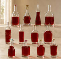 Offre Spéciale – Bouteille en Verre Clair de 750 ml et 1 L – Verre Flint Haute Transparence – Bouteille de Vodka et Whisky avec Bouchon Srown – Personnalisable