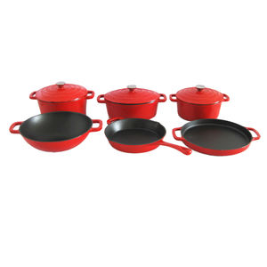Fourni par l'usine <span class=keywords><strong>Four</strong></span> hollandais en fonte Ensemble de casserole en émail de cuisine - Product Image 1