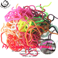 Großhandel 10 Farben 2,5mm/20cm Fly Squirmy Wormies für Fliegen binde material