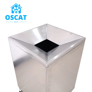 OSCAT-Cubo de basura con pedal de acero inoxidable 304, equipo veterinario, personalizable, resistente a la corrosión por ácido, 59x59x90cm, - Product Image 3