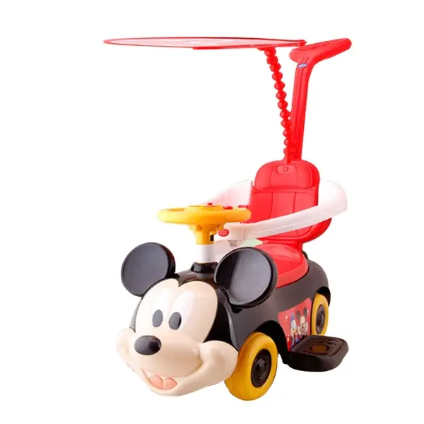 Karton Mickey Mouse Kinder fahren auf Auto/Kinder schieben Auto mit Baldachin