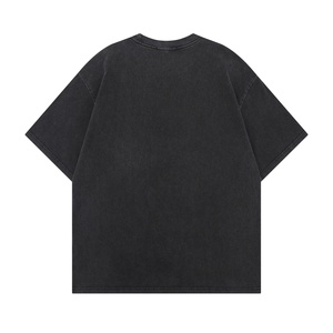 T-shirt Homme Été 2025 Nouvelle Collection Style Post-Apocalyptique Rétro Marque Manches Courtes Coton Lourd Lavé 100% Coton Motif Effet Encre Pulvérisée - Product Image 3
