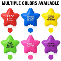 Balle anti-stress en mousse PU souple et colorée, personnalisée, directement de l'usine, jouet à presser en forme d'étoile à cinq branches pour bureau, usage promotionnel