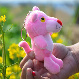 Venta al por mayor Ins for Pink Panther Doll Cute Small Size Super Soft Plush Bear Naughty Mini Pendant Wedding Toy - Product Image 2
