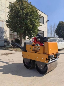 Hai bánh xe Diesel/Xăng ổ đĩa đi bộ-phía sau đường lăn Máy Đầm <span class=keywords><strong>Mini</strong></span> rung vỉa hè con lăn để bán - Product Image 6