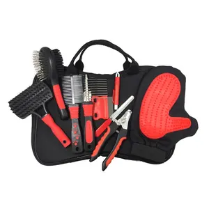8 in 1 Custom Logo Pet Grooming Kit, Pets Combs and Nail Scissors Pet Cleaning Grooming Products