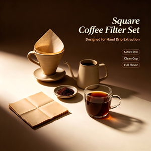 แผ่นกรองกาแฟเคมีคส์แบบย่อยสลายได้ ขนาด 30 ซม. จำนวน 100 แผ่นต่อแพ็ค สำหรับอุปกรณ์ชงชาและกาแฟที่เป็นมิตรกับสิ่งแวดล้อม - Product Image 1