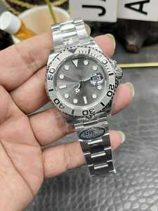 2025 Reloj mecánico de lujo de gama alta para hombre con banda de acero, esfera gris, calendario y movimiento mecánico de buceo - Product Image 2