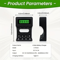 Chargeur rapide Ni-MH OEM avec affichage numérique, compatible avec les piles Ni-MH / Ni-Cd 9V, AAA, AA, C, D | Best-seller 2026
