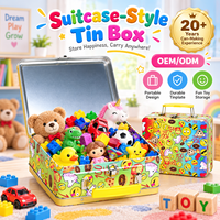 Boîte à lunch en métal personnalisée avec poignée, emballage alimentaire pour biscuits, boîtes en métal de Noël, rangement pour jouets