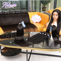 8a kualitas tinggi gelombang dalam keriting Virgin mentah rambut manusia India ditarik ganda, kutikula Alinged Virgin bundel rambut tidak diproses