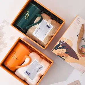 Corporate Gift Set Ceramic Mug Towel Present Wedding Gift Promotional Business Gifts Customized Ceramic Coffee Mug W