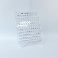 Présentoir Inclinable Personnalisable pour Couleurs de Vernis à Ongles, Support Amovible pour Nuanciers Adhésifs, Design Minimaliste Tendance, Option Logo Personnalisé