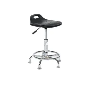كرسي معمل معدني قابل للتعديل مع وسادة رفع متحركة كرسي معمل دوار