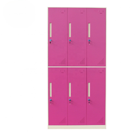 Kabinet Loker Armario Casier Armadiet en métal Armoire à six portes en acier Casiers de rangement en métal pour vestiaire