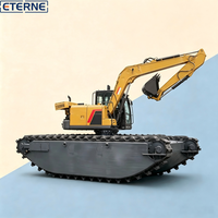 Excavatrice flottante amphibie personnalisée de 8 tonnes pour le dragage de rivières intérieures et la construction de marais