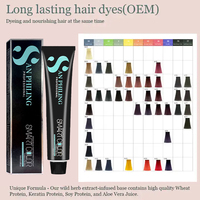 Fabricant Jiaying, OEM, marque privée, coloration capillaire professionnelle semi-permanente sans PPD, sans ammoniaque, crème, 100 ml