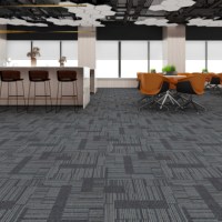 Dalles de moquette commerciales à boucles, poils épais et moyens, carrées 50x50 pour bureaux, hôtels, salons et salles de réunion
