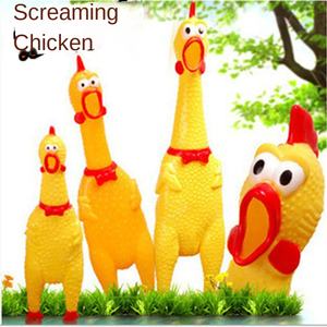 Hayvan sıkmak oyuncaklar vinil çığlık tavuk Squeak Pet kauçuk tavuk köpek oyuncak Pet ısırma oyuncak - Product Image 2