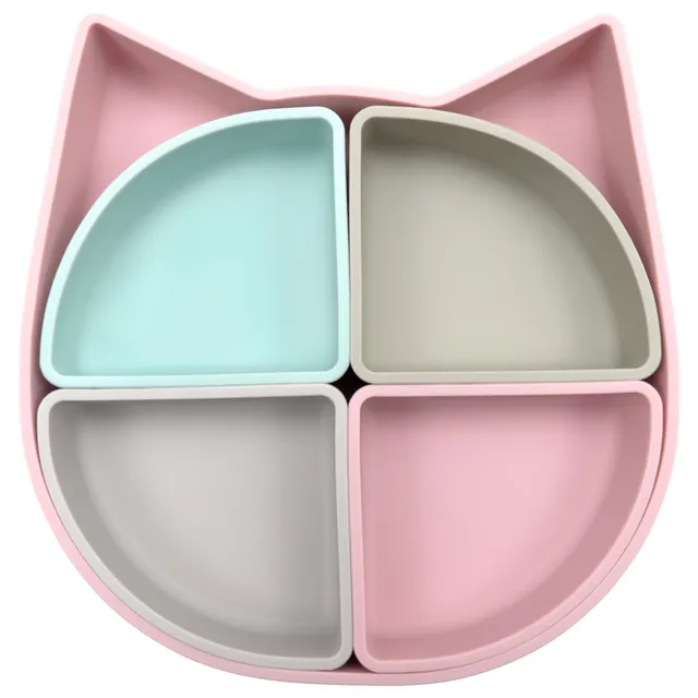 New Designed Cartoon Shaped Baby Dishes Plates Newborn Feeding Solid Food Antislip Bowl Training Bowl Children's Tableware