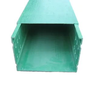 Glass fiber products supplier composite fiber trough cable tray trapezoidal FRP GRP cable tray