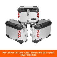 Ensemble de trois valises LOBOO pour moto, en alliage d'aluminium, étanches, avec valises latérales et coffre arrière pour Benelli TRK702/702X, pour voyages modifiés
