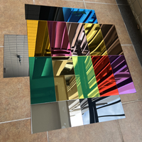 Plaque miroir en acrylique PMMA recyclable Guangmei GM-001, vente en gros d'usine, or, flexible, taille personnalisable, épaisseur 1-6 mm