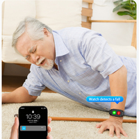 Nouvelle Arrivée Montre Connectée 4G Personnalisée pour Personnes Âgées avec SOS d'Urgence, Carte SIM, Traceur GPS, Détection de Chute, Étanche IP67