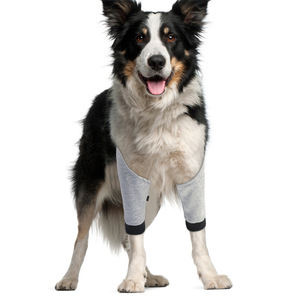 Dog Knee Pads Front <b>Leg</b> Protectors Grey Cloth Joint <b>Warmers</b> For Autumn Winter - Product Image 4